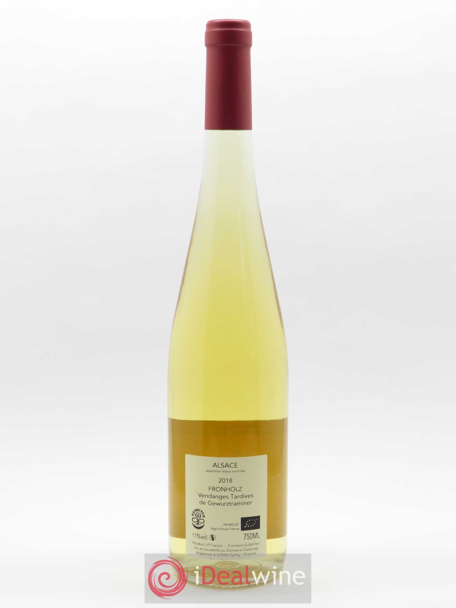 Gewurztraminer Fronholz Vendanges Tardives Ostertag (Domaine)  2018 - Lot de 1 Bouteille