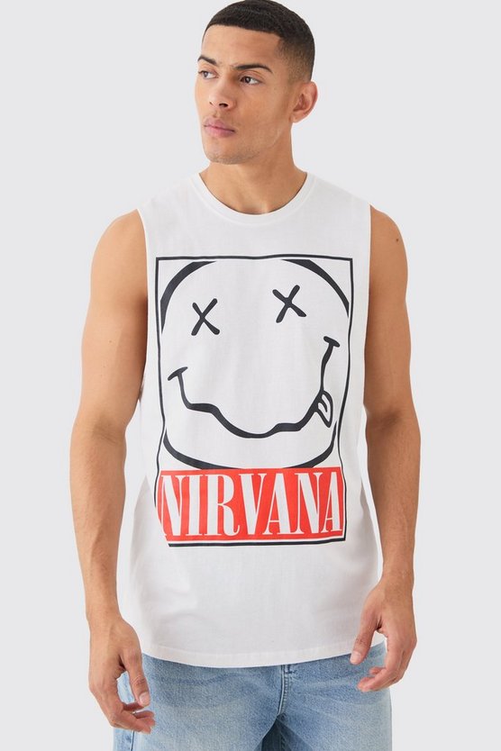 Oversize Tanktop mit Nirvana-Print