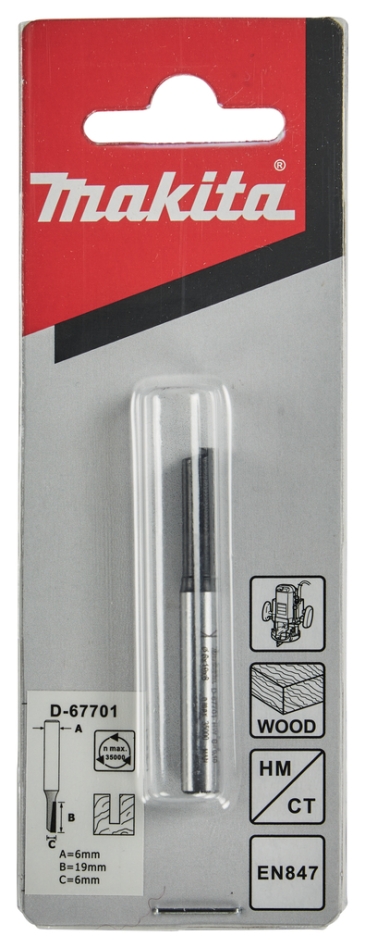 Makita-lisävarusteet D-67701 Urajyrsin 6 x 19 mm S6