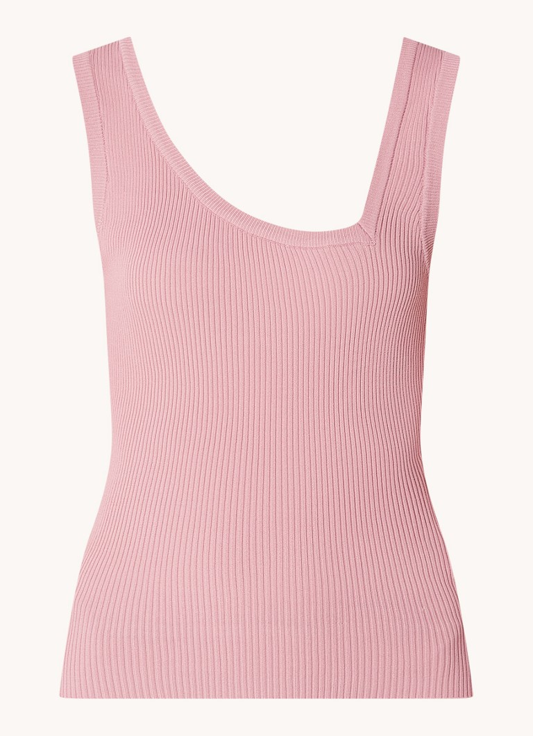 Fifth House Jane ribgebreide tanktop met ruožas