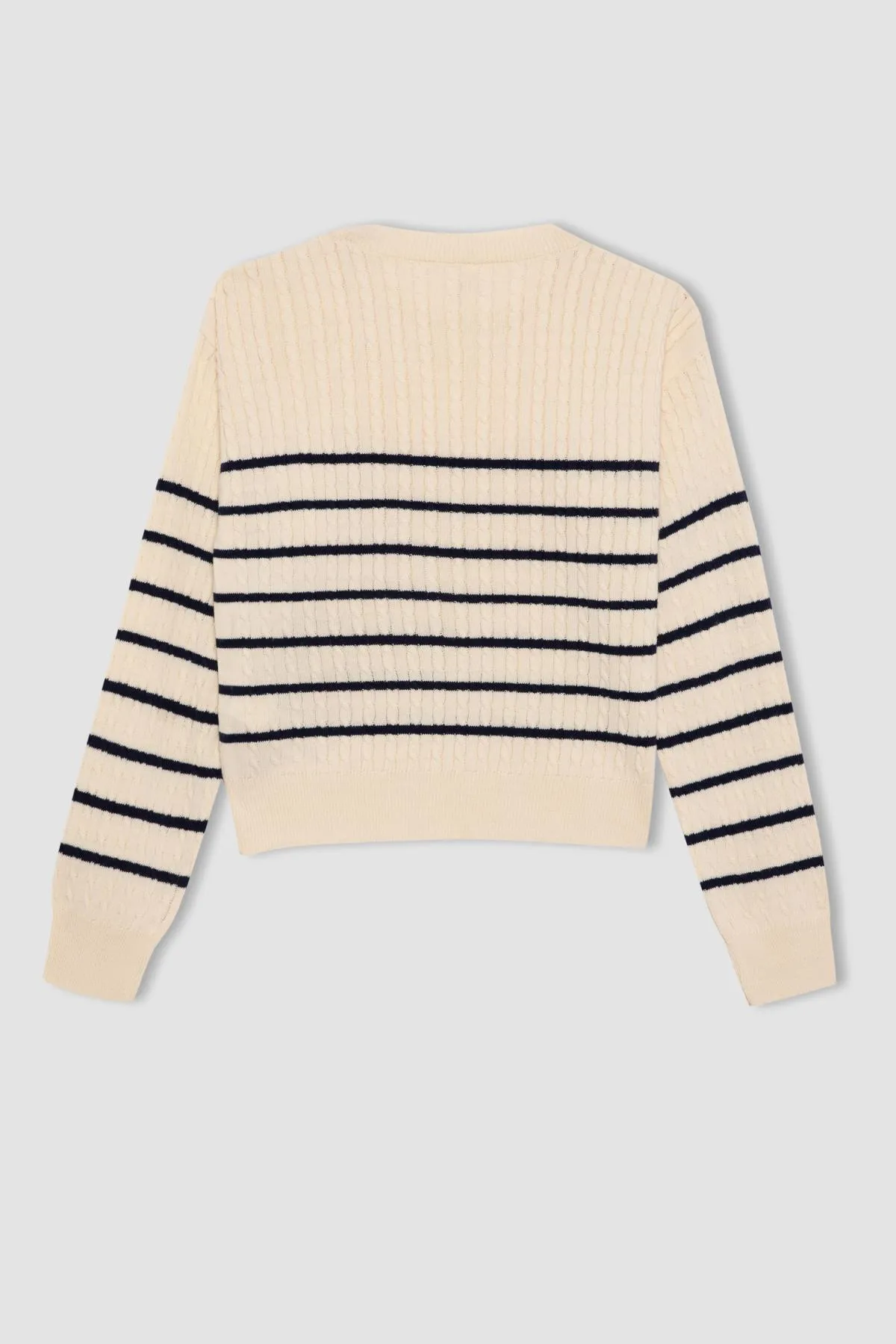 DeFacto  Mädchenpullover mit normaler Passform und Rundhalsausschnitt