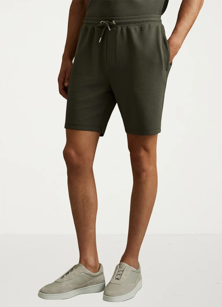 Pantaloni scurți Reiss galbeni, texturați, drepți