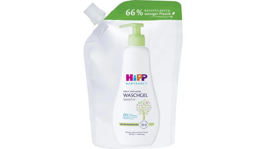 HiPP Babysanft Haut und Haar Waschgel Nachfüllung 400 ml