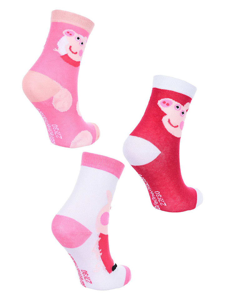 Peppa Pig 3er-Set: Socken 
