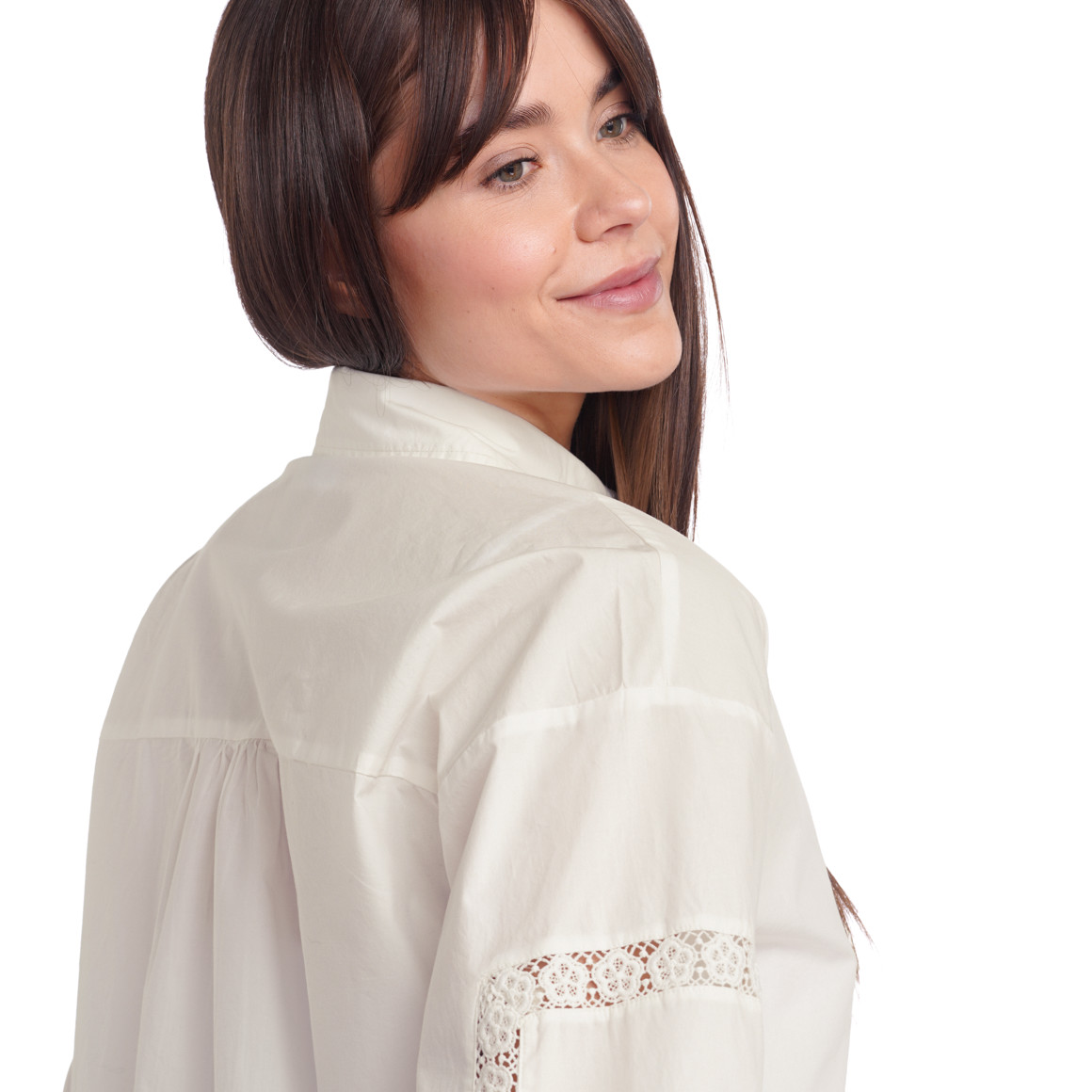 Damen Bluse mit Häkelspitze
