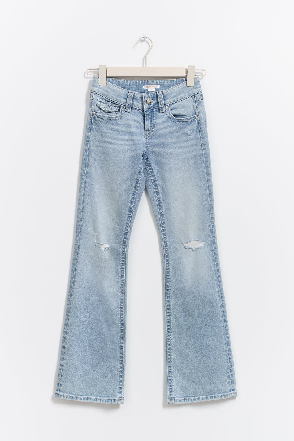 Chunky low flare jeans