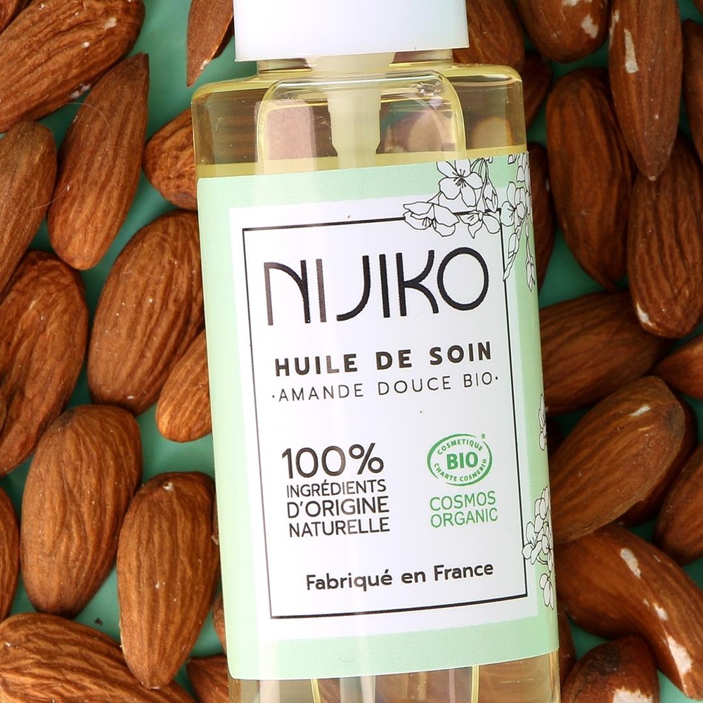 nijiko Huile de Soin Bio Multi-usages à l'Amande Douce Huile nourrissante