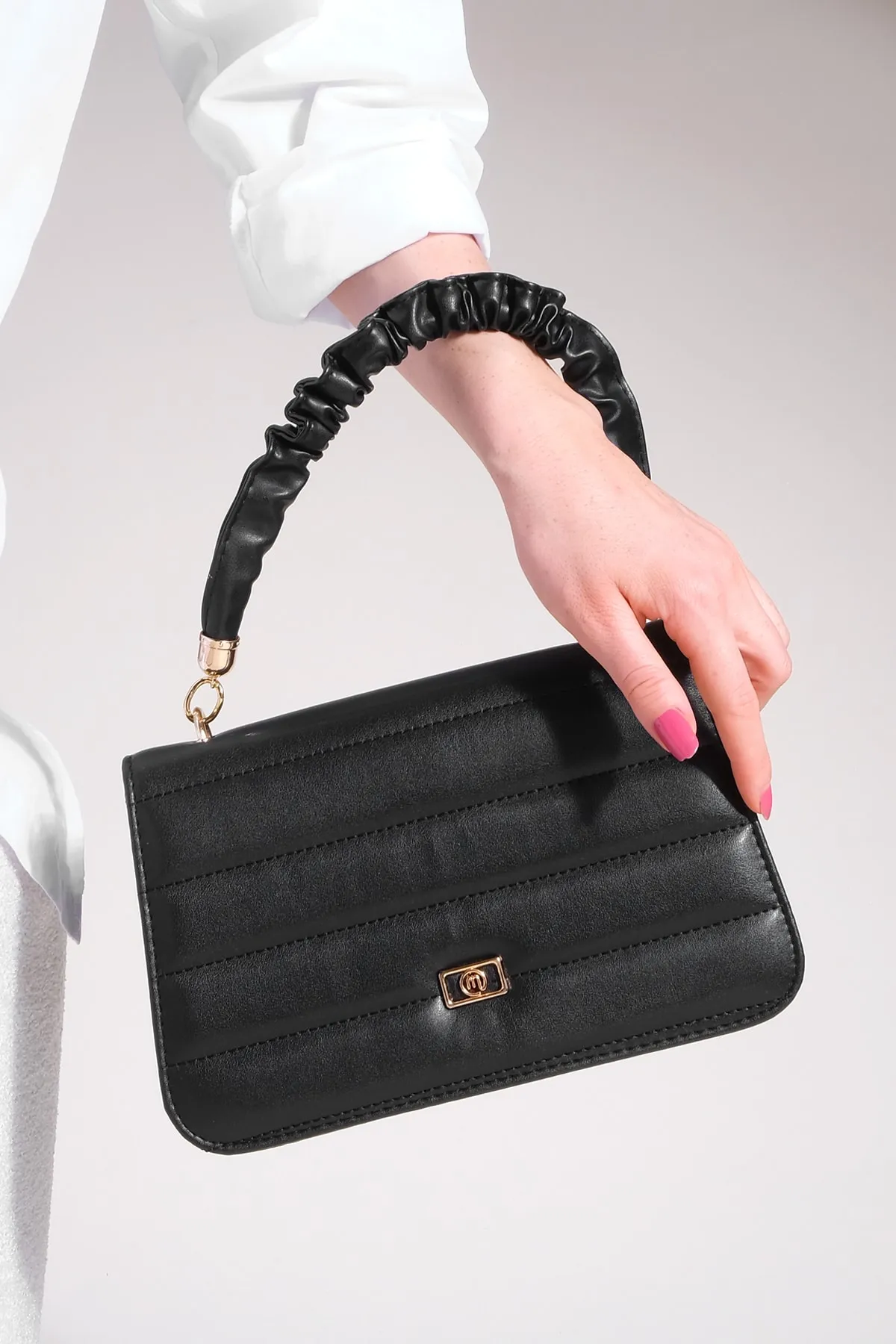 Marjin  Damen Hand&Schultertasche Umhängetasche Schwarz