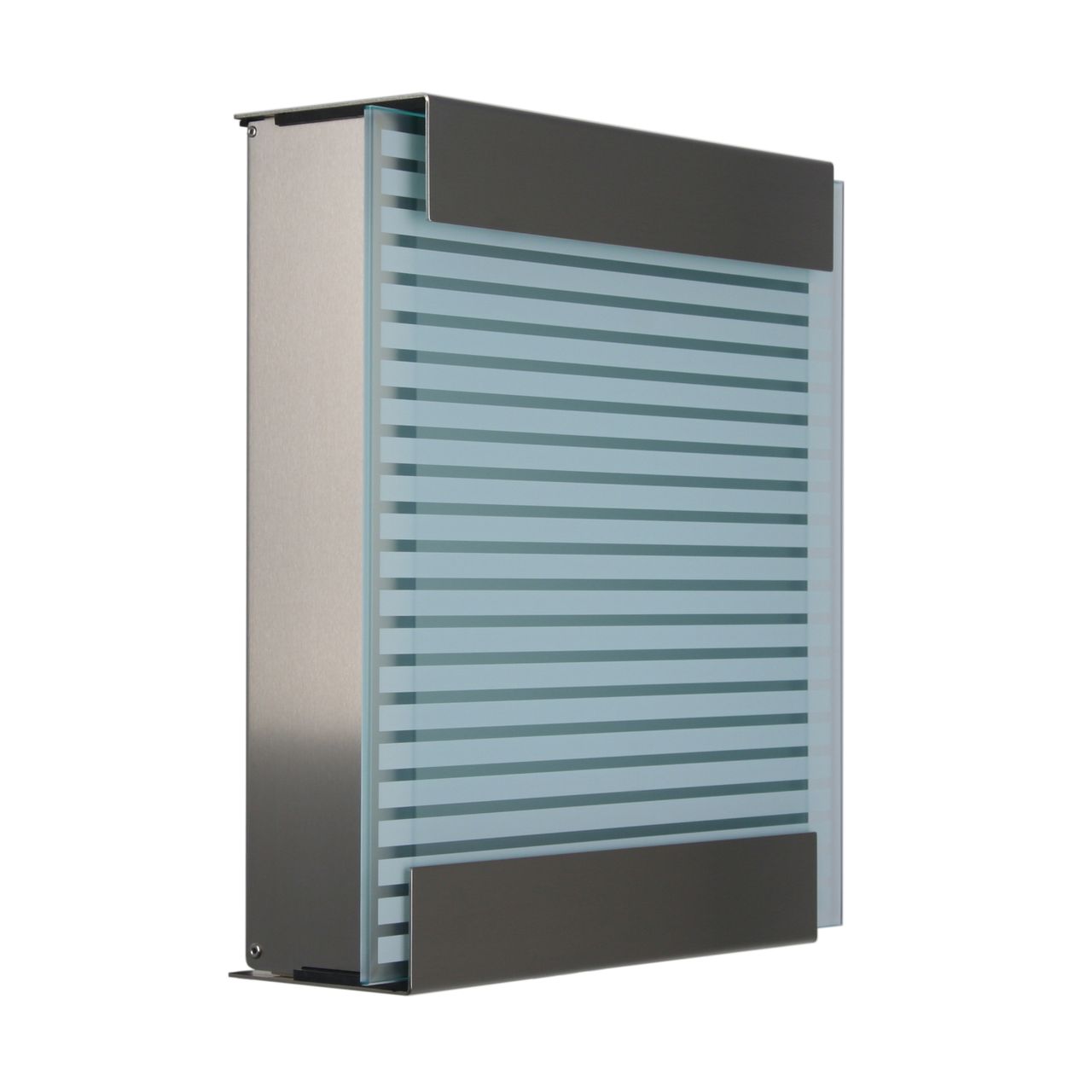 Keilbach Designprodukte Keilbach Briefkasten, Edelstahl, Glasfront weiß