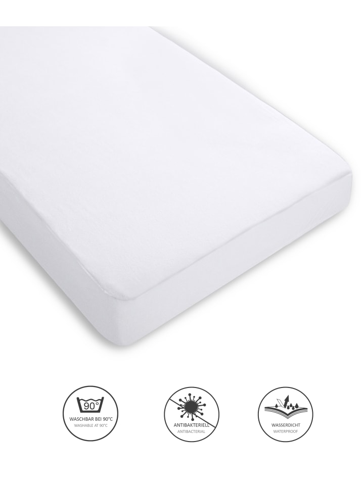 SLOUCHER Matratzenbezug ist atmungsaktiv, weich, antibakteriell in weiß günstig kaufen