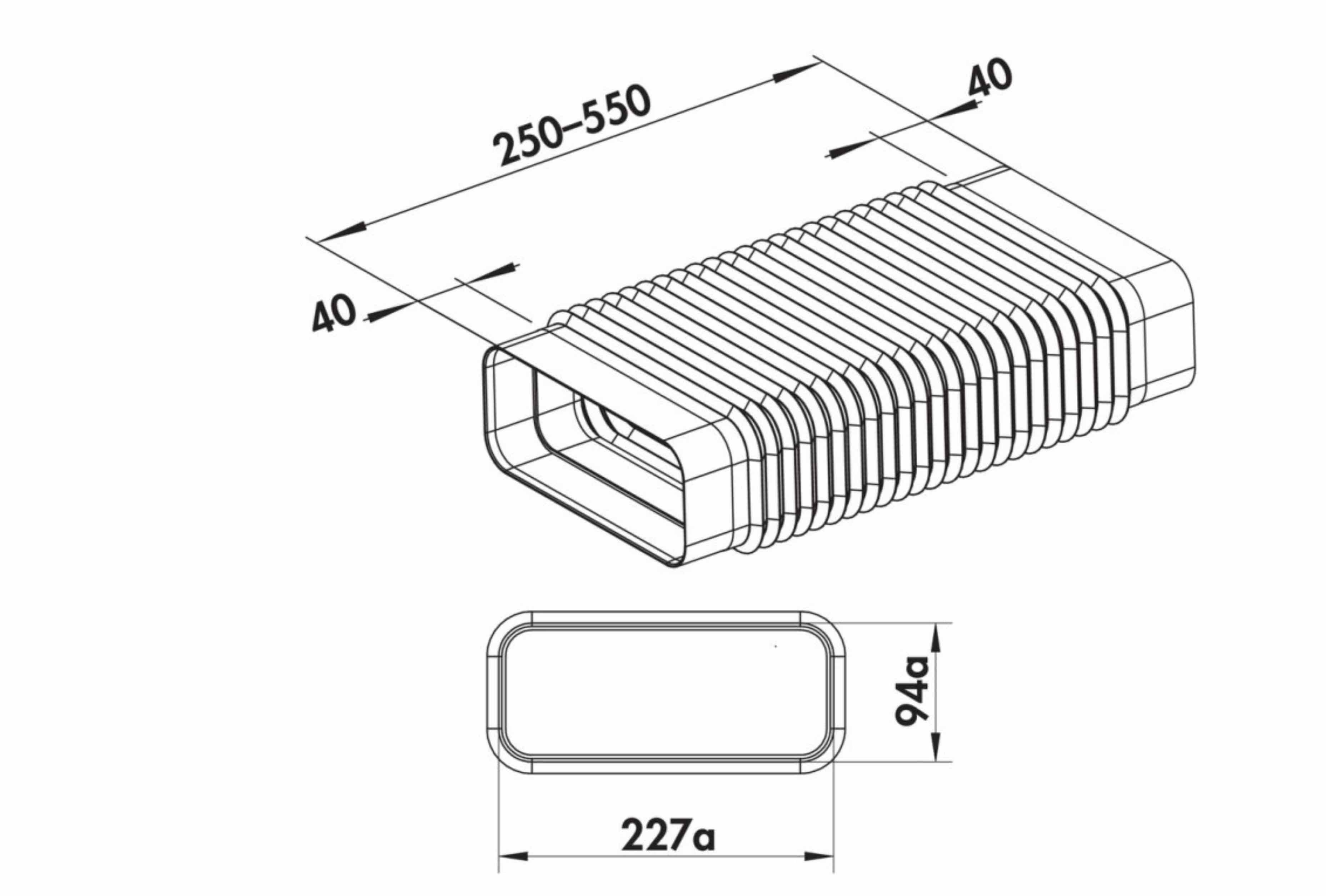 Naber Lüftungsschacht Naber COMPAIR® F-RBFLEX 1 System 150 Rohrbogen