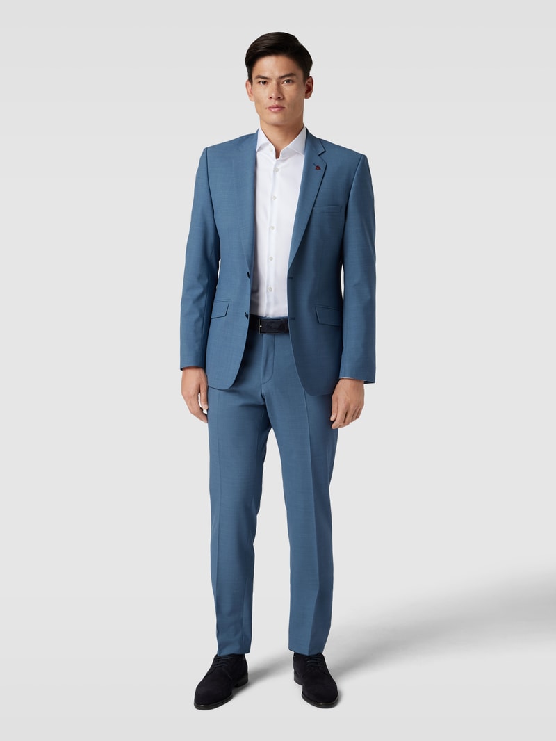 Slim Fit Anzug mit 2-Knopf-Sakko in bleu