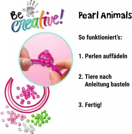 Perlentiere Schmetterlinge - Bastelset für Kinder ab 6 Jahren