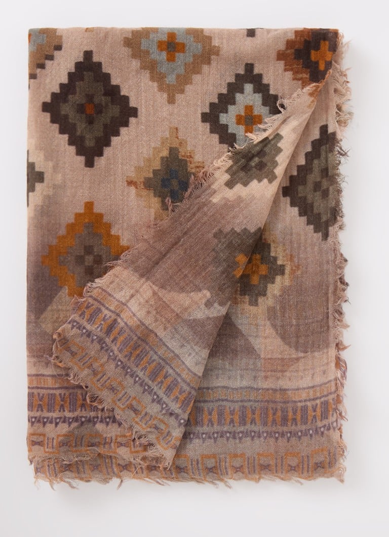 Eșarfă din lână cu imprimeu Dina de Gerard Darel, 200 x 70 cm