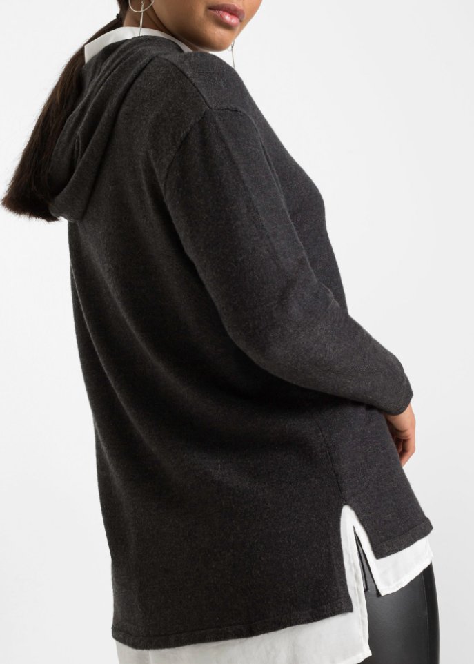 Longpullover mit Kapuze