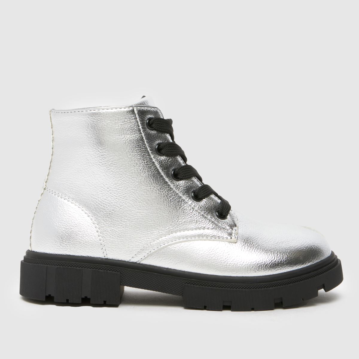 Schuh silverfärgade Carnival Lace-stövlar för flickor