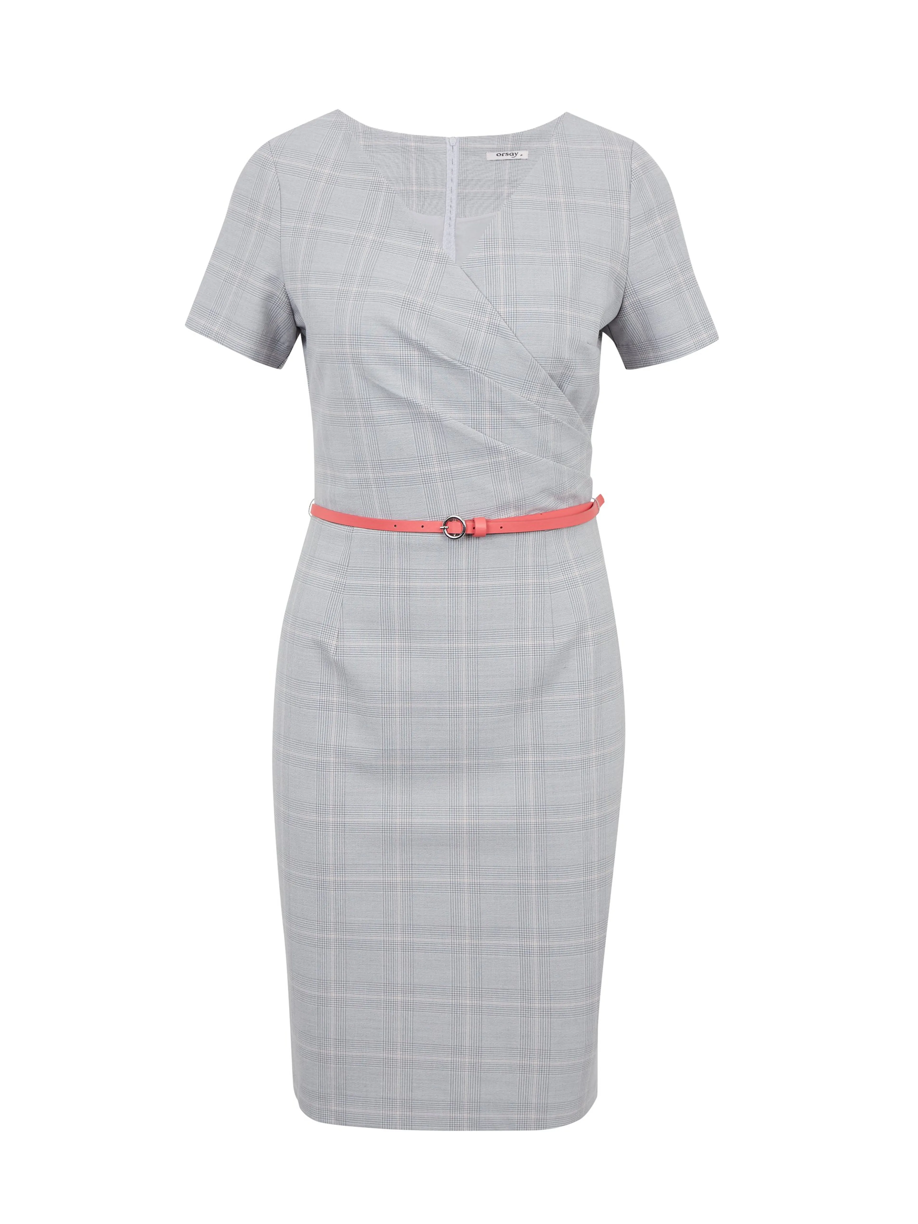 Grau kariertes Damen-Kleid ORSAY