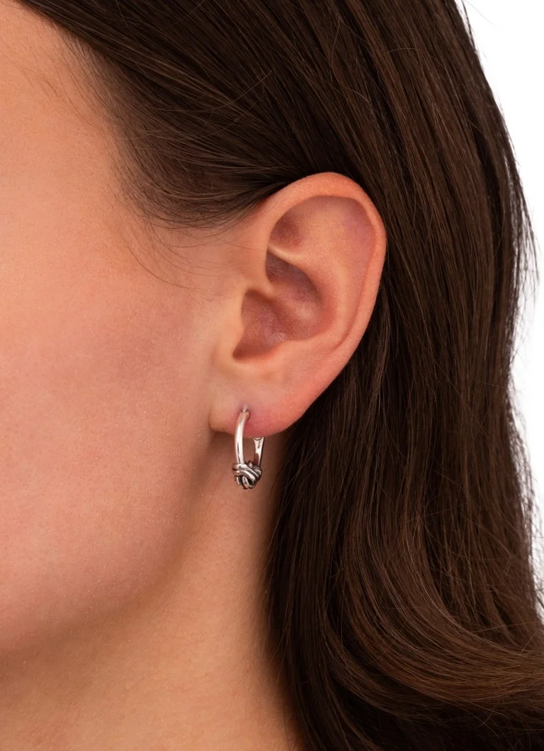 Buddha to Buddha Katja Mix silver hoop earrings