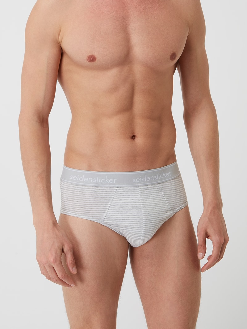 Slip mit Stretch-Anteil im 3er-Pack in marineblau