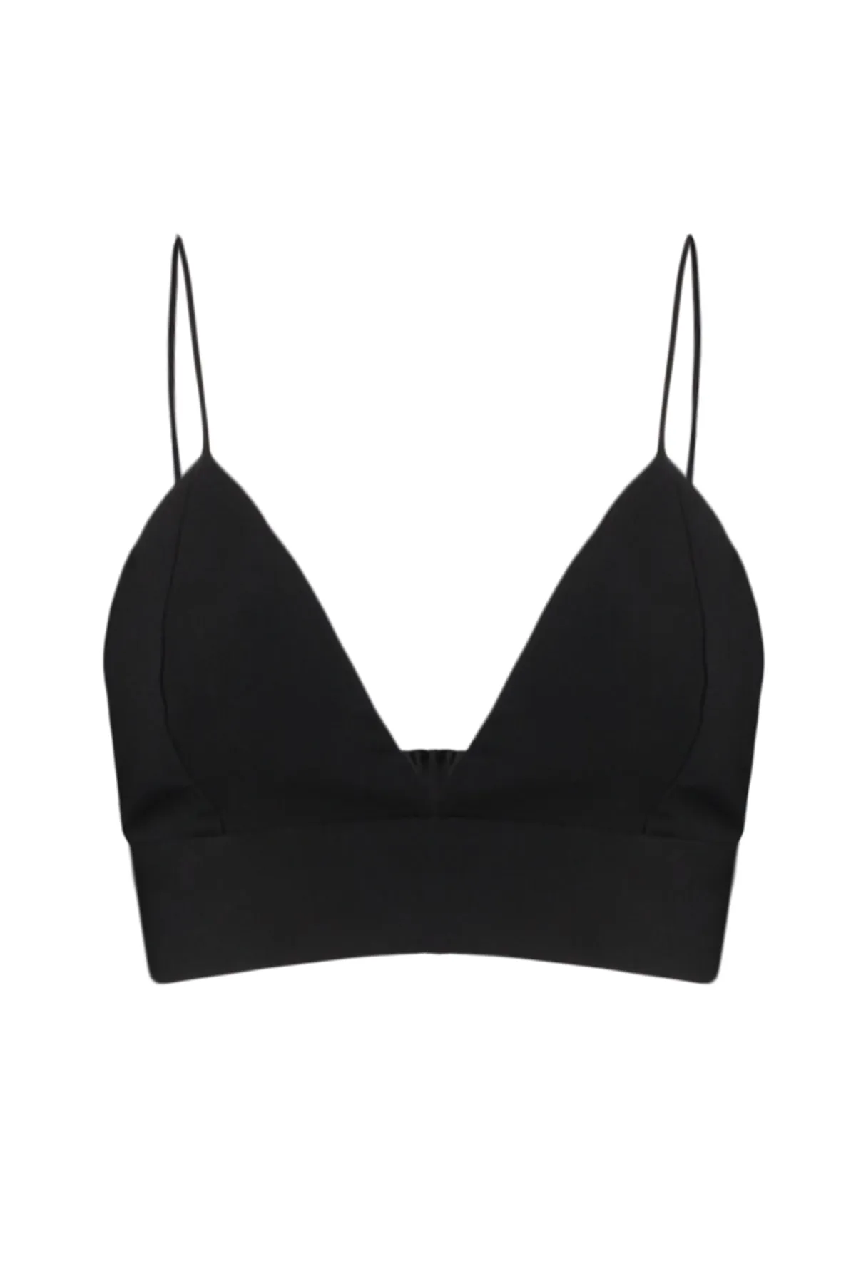 Trendyol Collection  Schwarzes, bauchfreies, gefüttertes Bustier aus Webstoff TPRAW22BS0005