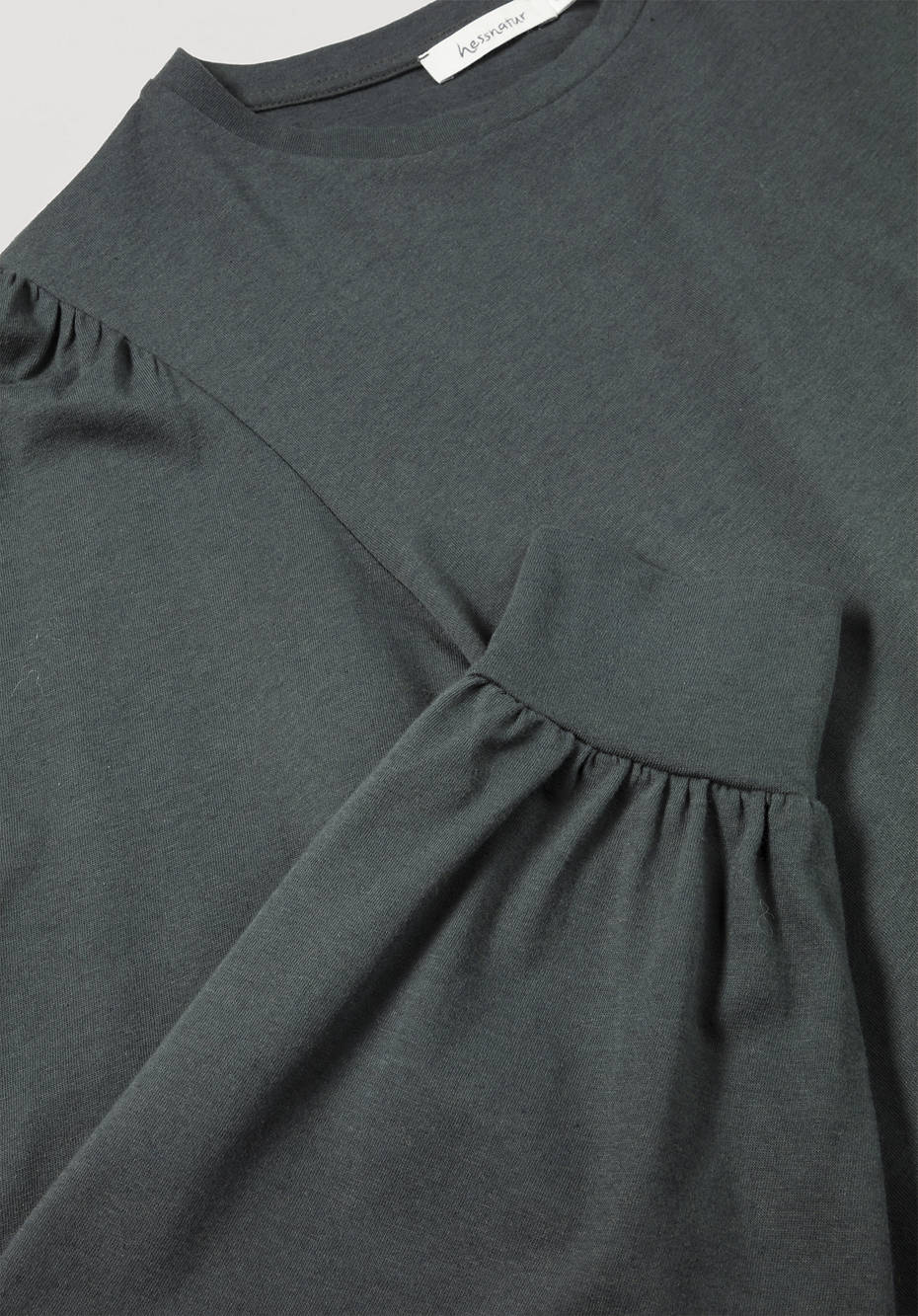 Jersey-Bluse aus Bio-Baumwolle mit Bio-Merinowolle