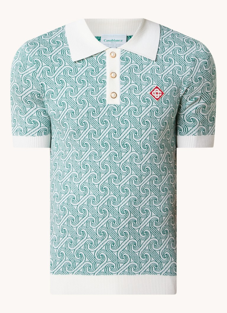 Casablanca Polo majica regularnog kroja od merino vune