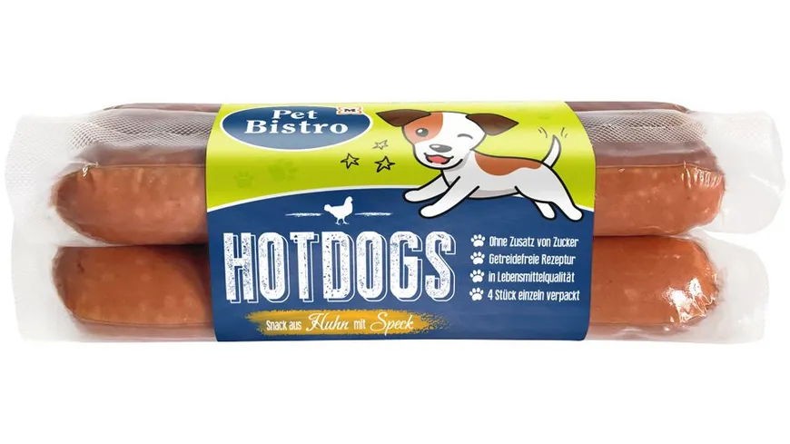 Pet Bistro Hundesnack Hotdogs Huhn und Speck 220 g
