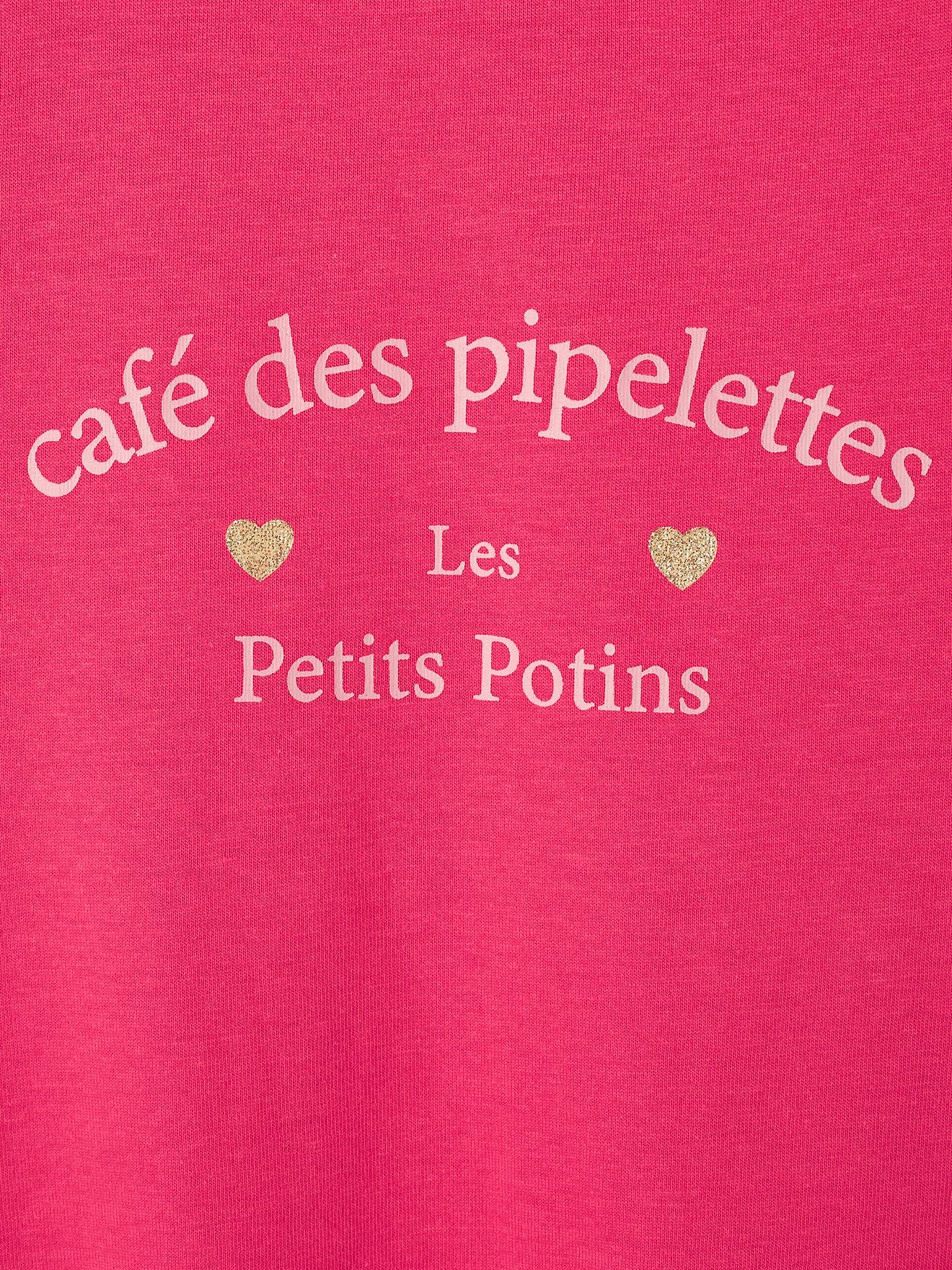 Lot de 3 t-shirts Basics détails irisés fille framboise