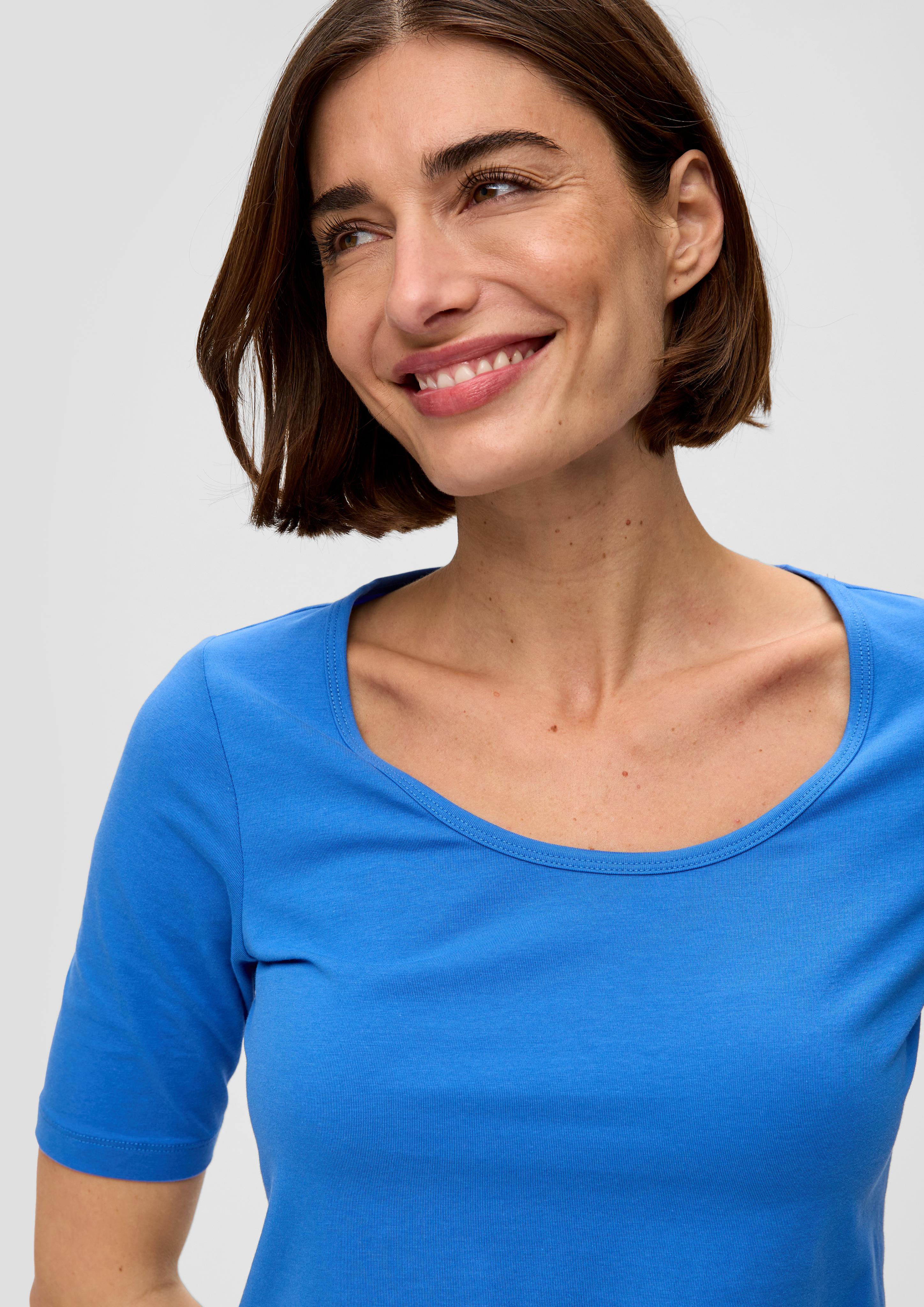 Jersey-Shirt mit U-Ausschnitt  2142196-5531