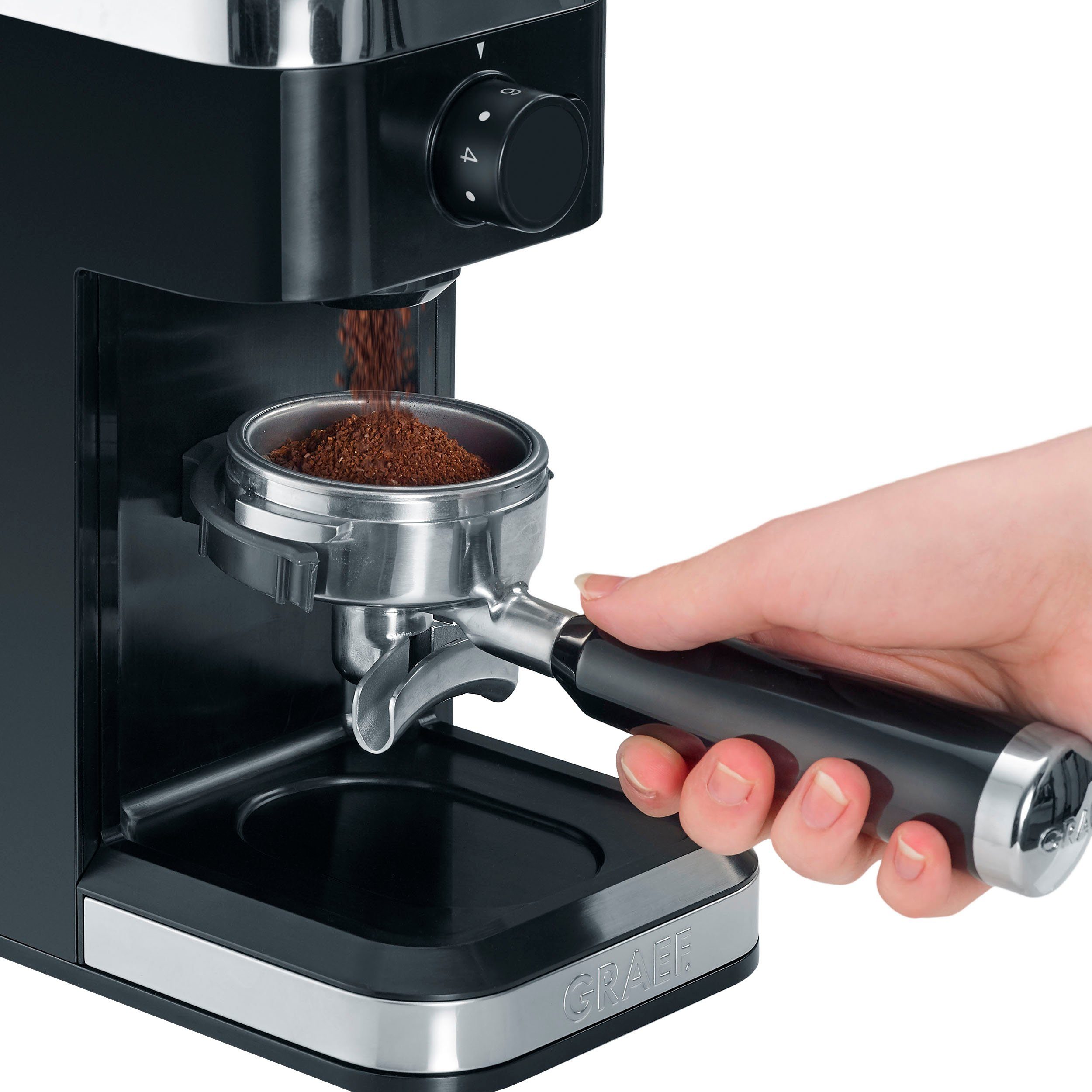 Graef Kaffeemühle CM 502, schwarz, 135 W, Kegelmahlwerk