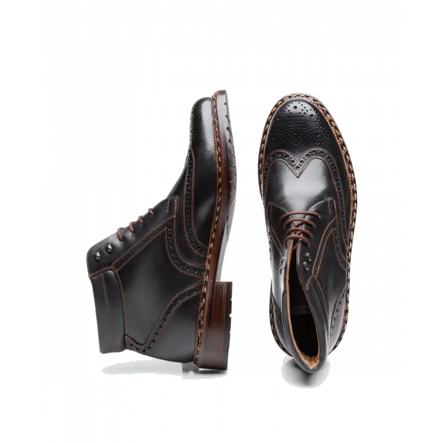 Heinrich Dinkelacker - Stiefeletten BUDA FULL-BROGUE SC Soft calf - schwarz