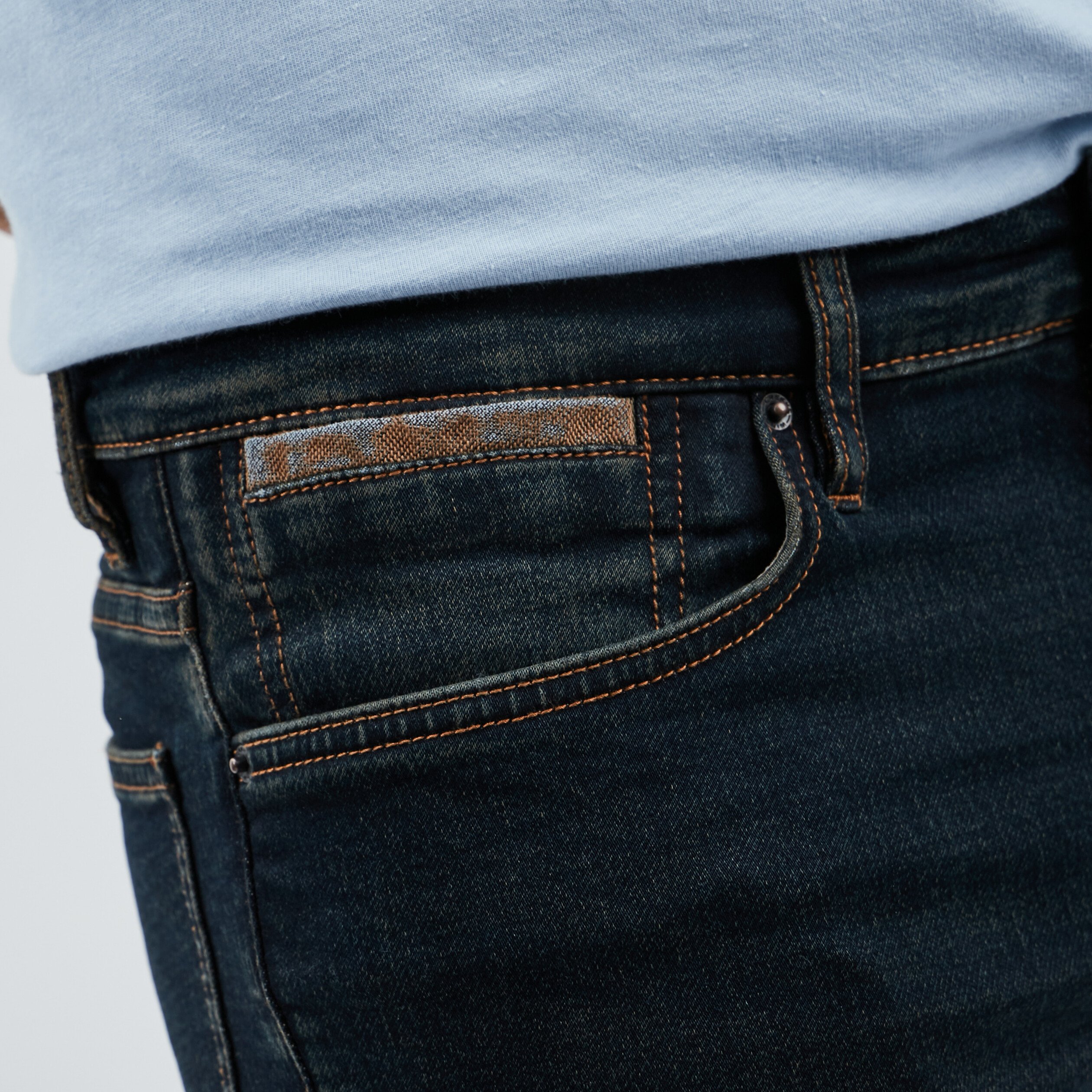 Jeans slim stretch Creeks denim dirty homme | La Halle