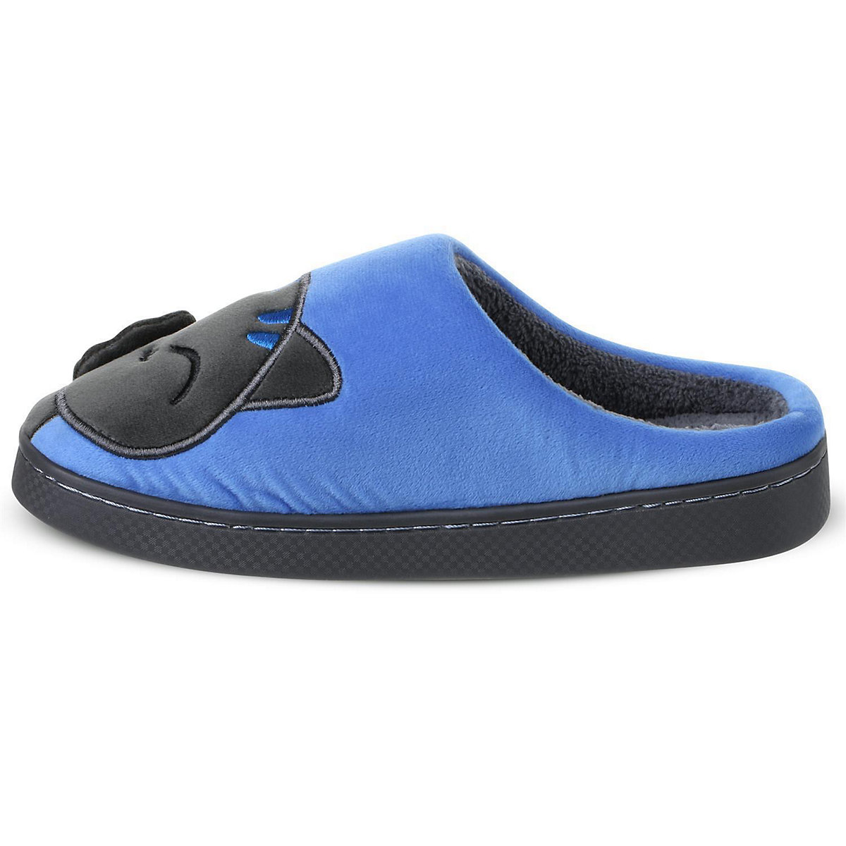 Plüsch Hausschuh Pantoffel Katze blau