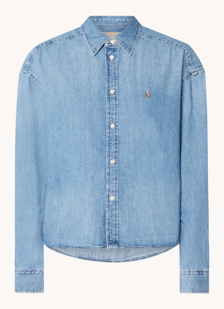 Ralph Lauren denim blouse with logo embroidery