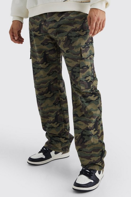 Lockere Camouflage Ripstop Cargohose
