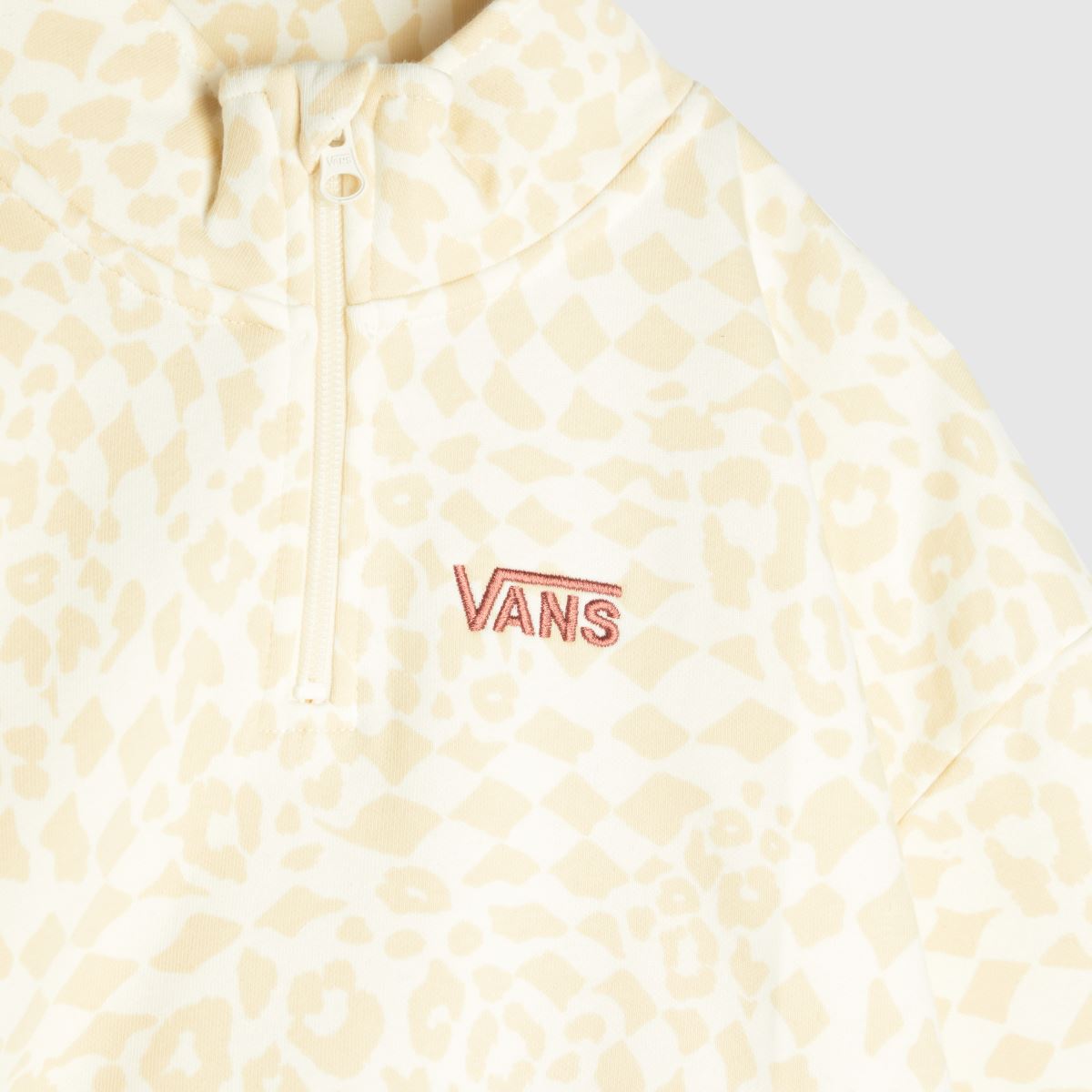 Vans barnmönstrad sweatshirt i vitt och beige