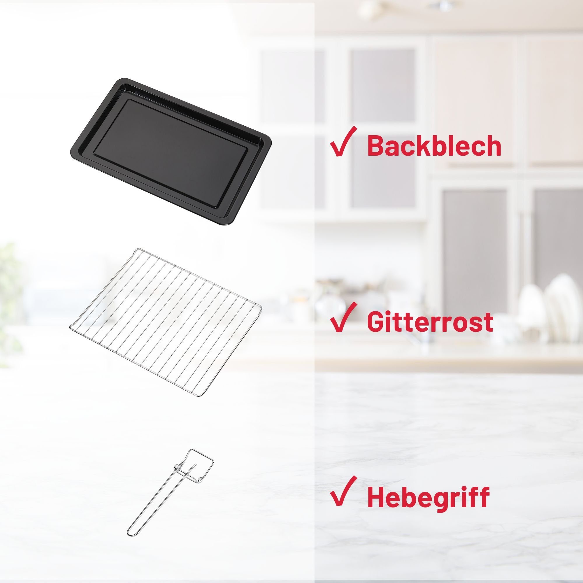 optimumX Minibackofen 20 Liter Klein Minibackofen, Umluft, 1380W, 6 Kochfunktion, 90°-230°C, 60 Min Timer, Pizza-Ofen, 1380 W, Schwarz