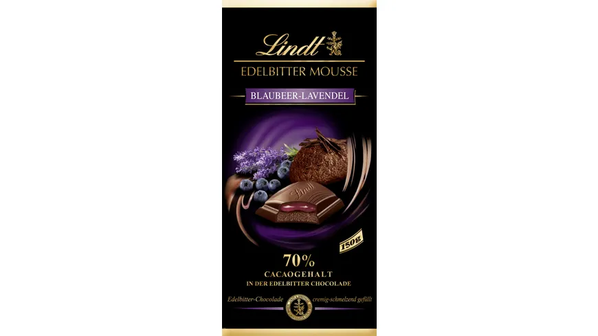 Lindt Edelbitter Mousse Blaubeer Lavendel 150 g