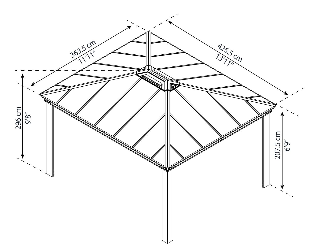 Canopia by Palram Palram Aluminium Pavillon Dallas 4300
