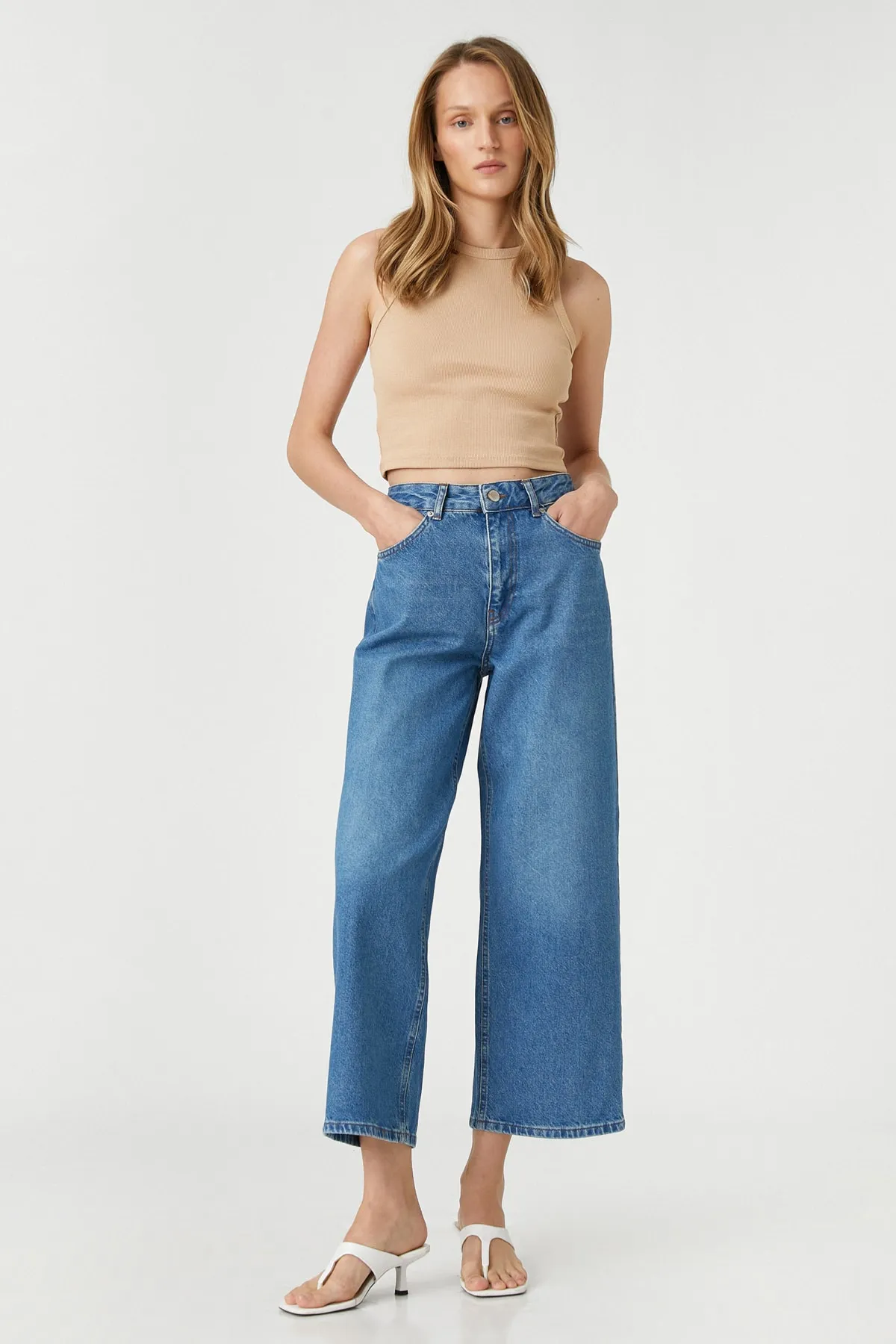 Koton  Dunkle Indigo-Jeans für Damen 3SAL40023MD