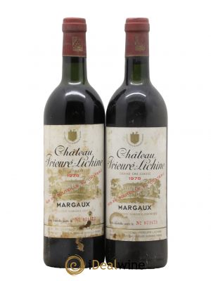 Château Prieuré Lichine 4ème Grand Cru Classé  1978 - Lot de 2 Bouteilles
