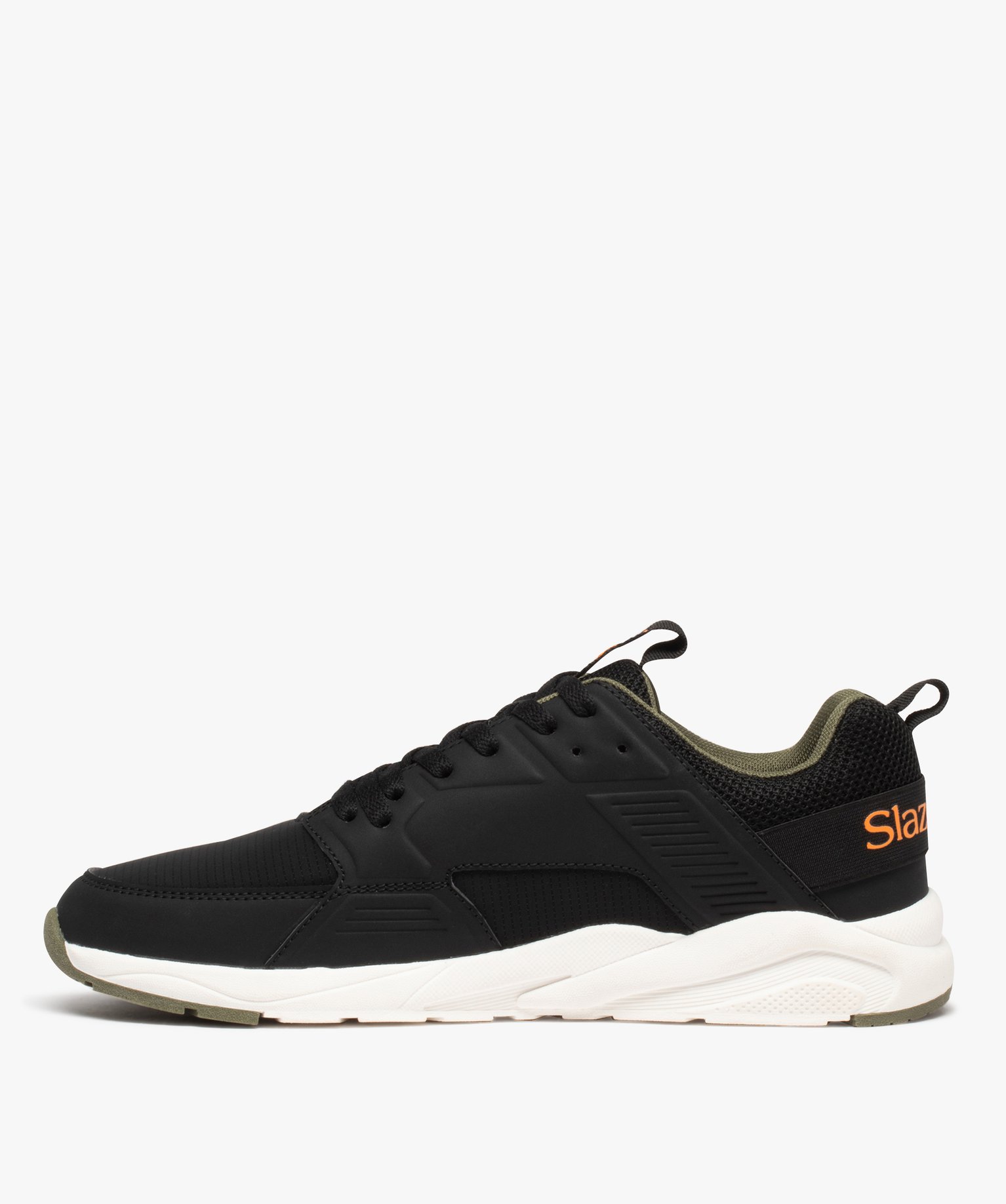 Baskets homme unies à lacets style running - Slazenger kaki | GEMO