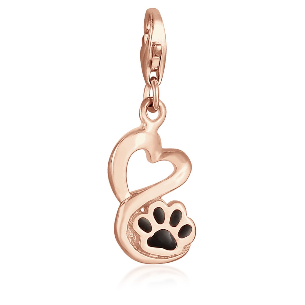 Nenalina Nenalina Amulette Pendentif Coeur Patte Chien Amour Argent 925 Pendentif