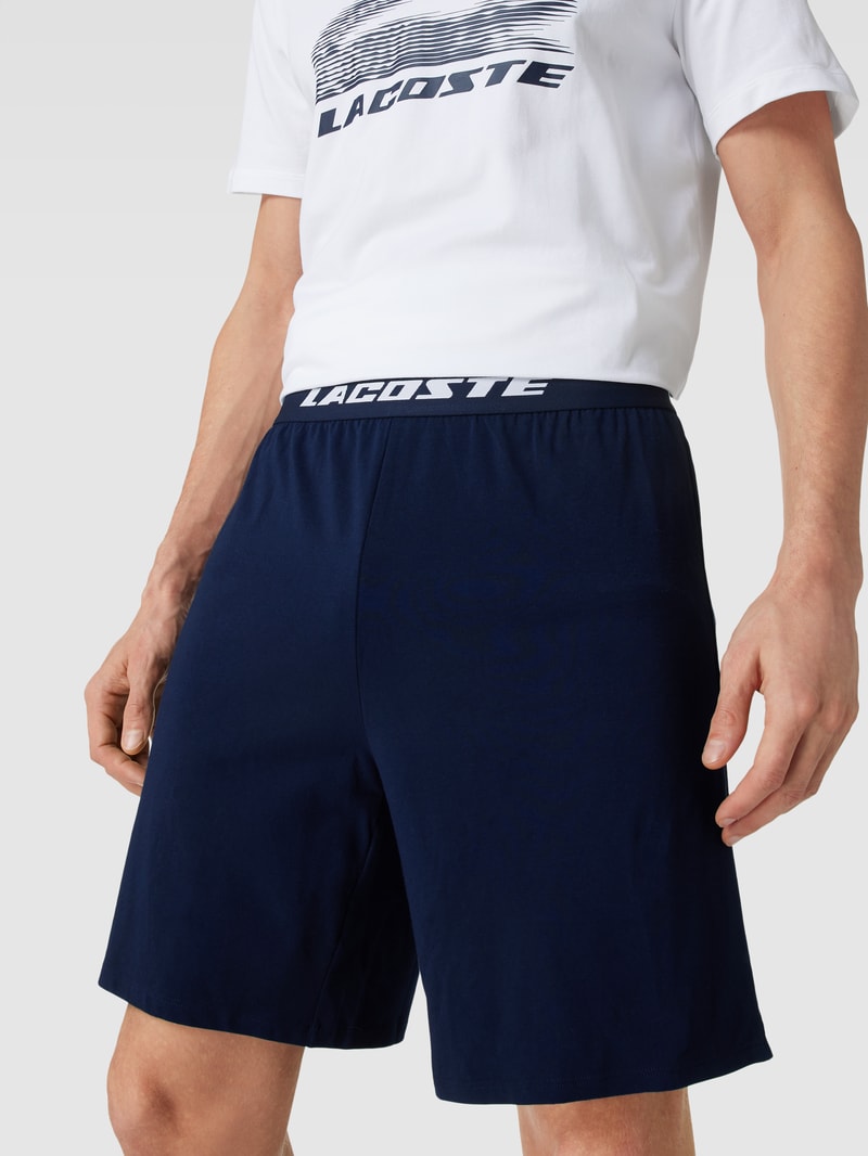 Pyjama mit Label-Print in weiß