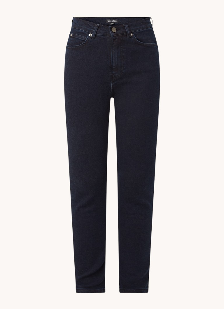 Blugi Whistles cu talie înaltă, skinny fit, de culoare închisă.