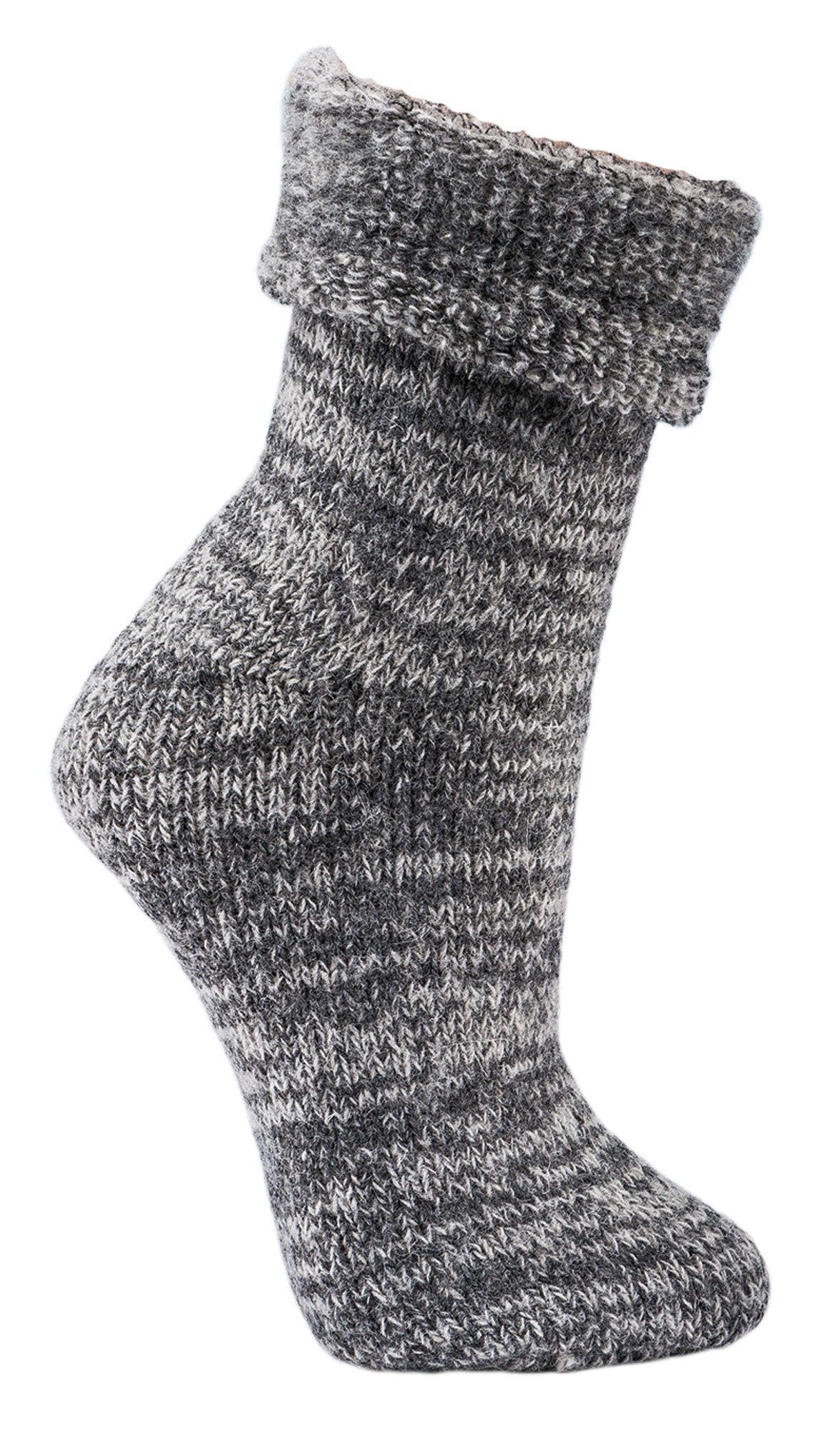 Socks 4 Fun Freizeitsocken Extra Warm Schafwollsocken Vollplüsch Futter (1-Paar)
