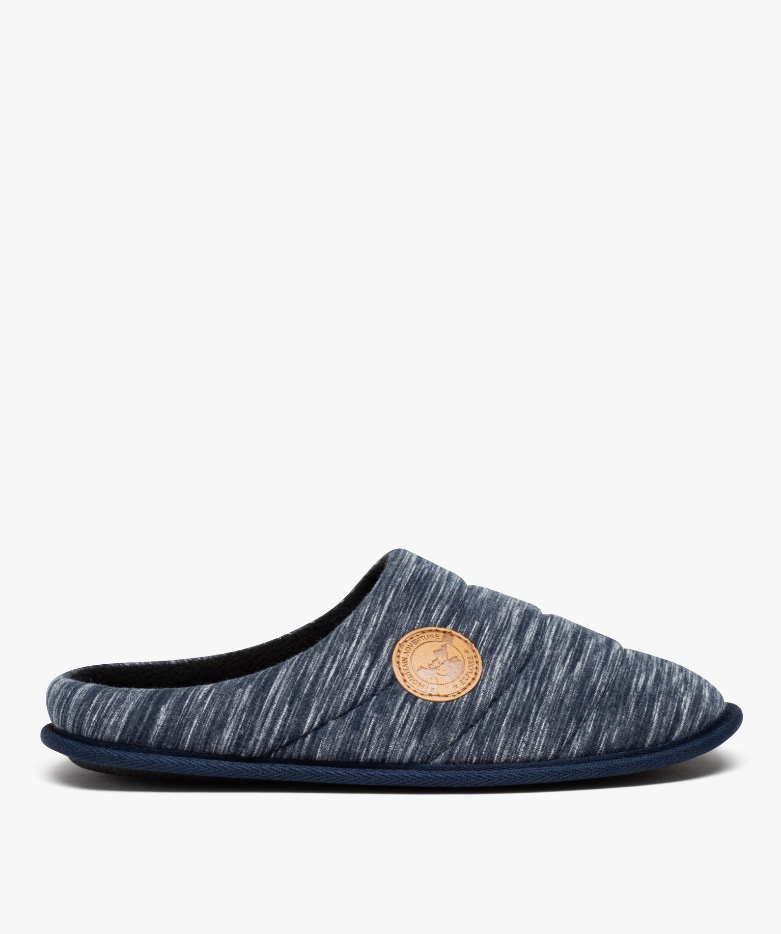Chaussons homme en jersey moelleux bleu | GEMO