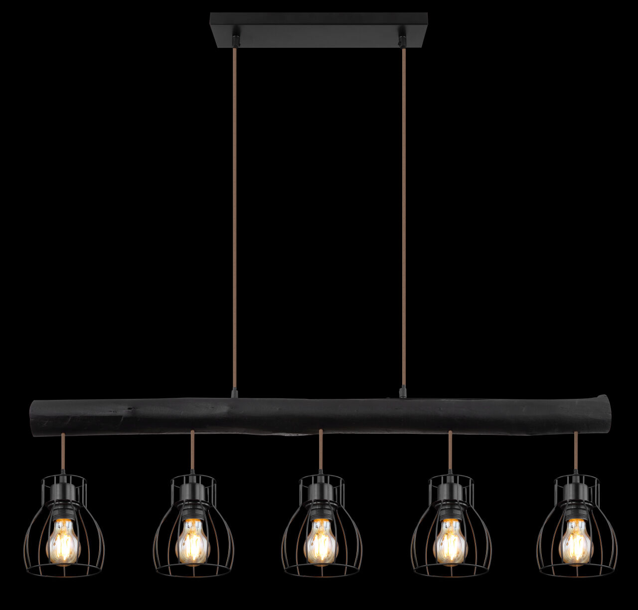 Globo Lighting - MINA - Hängeleuchte Metall schwarz matt, 5x E27