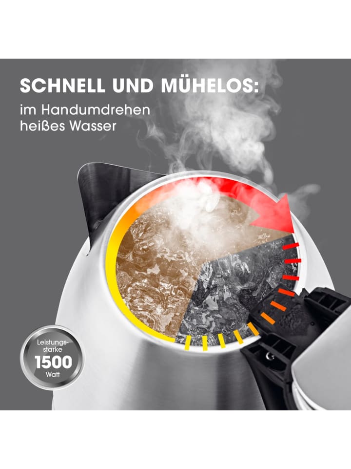Gourmetmaxx GOURMETmaxx Wasserkocher - 1,8l - Edelstahl günstig kaufen onesize