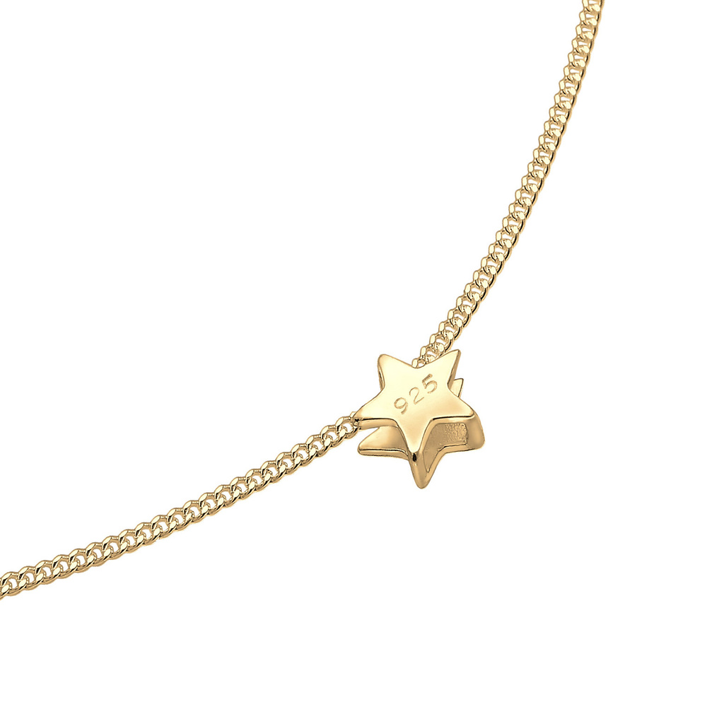 Elli Elli Bracelet de Cheville Étoile Astro Collier Femme - (925/1000) Argent Bijoux